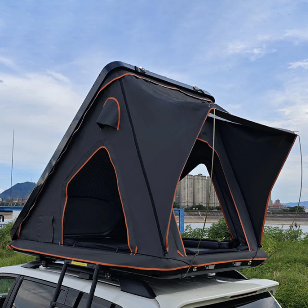 Rooftop Tent Slim Rooftop  New Cross-border Aluminum Alloy Honeycomb Roof Tent Triangle Outdoor  Automatic Off-road Rainproof