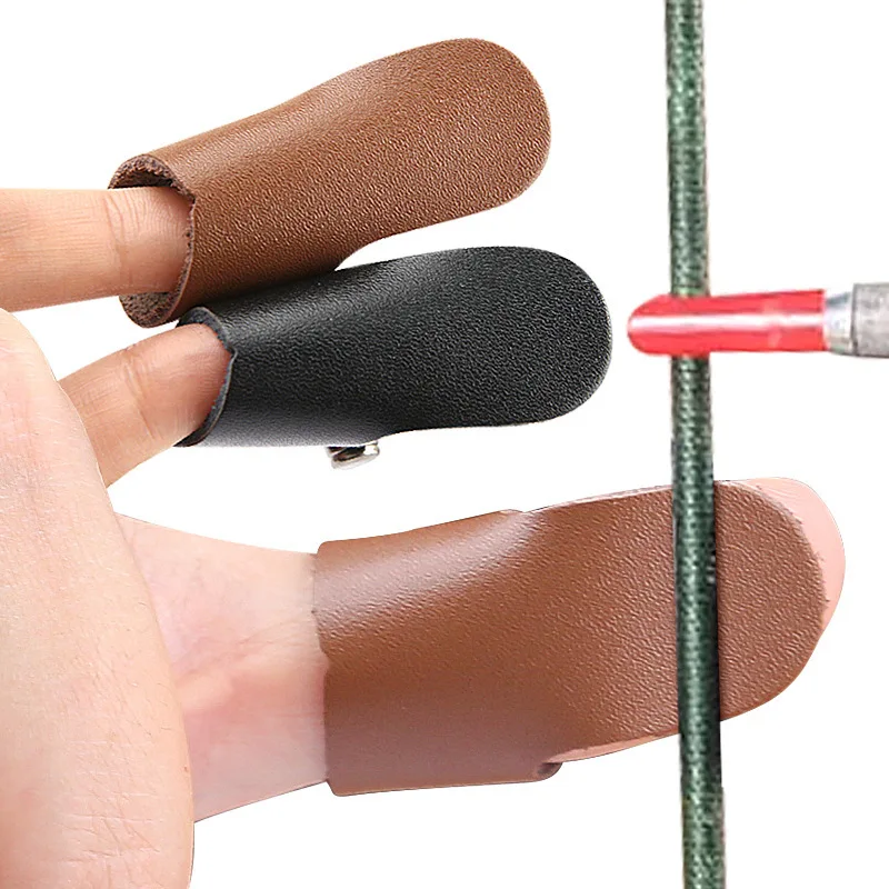 

Sports Gloves With Fourchettes Adjustable Soft Leather Finger Protector Durable Comfortable Outdoor Activities Wear- Resistant