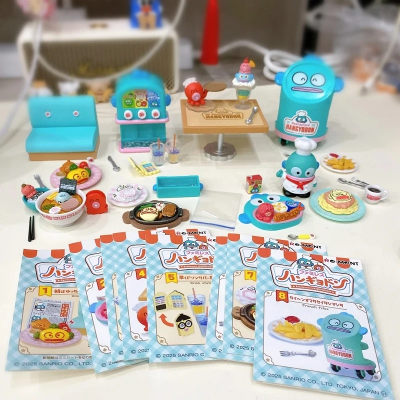 

В наличии, подлинная Re-Ment Hangyodon, семейный ресторан, миниатюрная сцена, серия, слепая коробка, сбор настольного декора, игрушки на день рождения, подарок