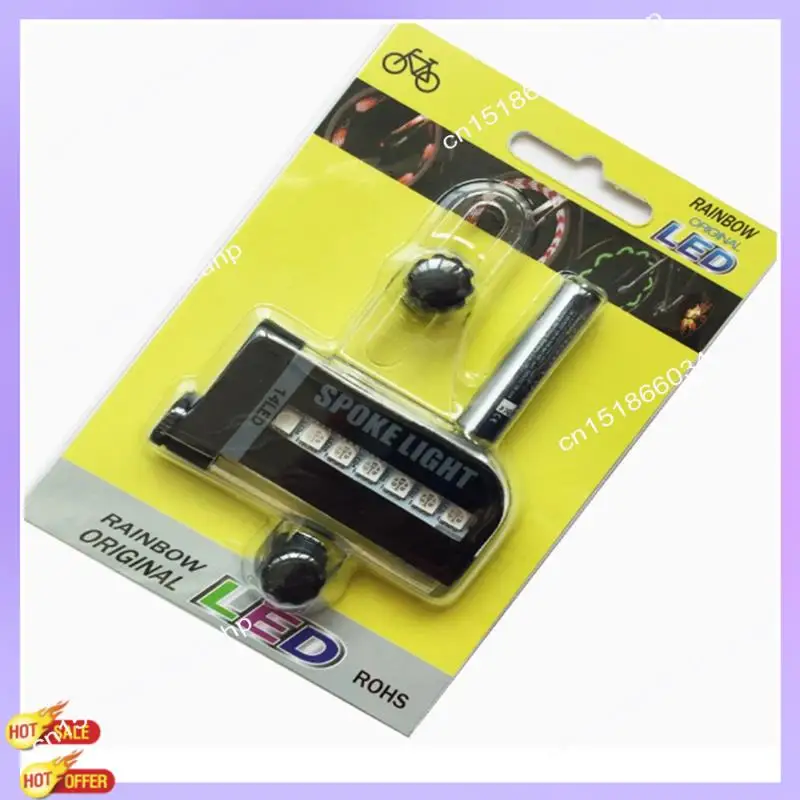 CLCU 14 RGB LED Bike Wheel Spoke Light Bicycle Warning Lights Waterproof LED Neon Bike Tyre Light Bicycle Rim Decor