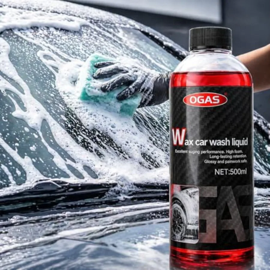 Car Wash Soap High Foam, pH Balanced Car Shampoo with Wax, Concentrated Auto Cleaning Liquid for Scratch-Free Wash, Shine and P