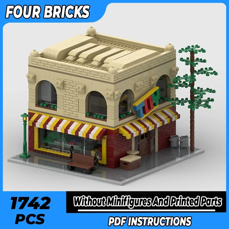 

Moc Building Bricks City Street View Модель Уличный магазин игрушек Технология модульных блоков Подарки Игрушки для детей Наборы для самостоятельной сборки