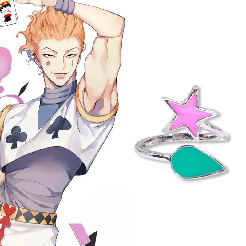 Hunter x Hunter Hisoka Star Teardrop verstellbarer Ring Anime Cosplay Kostüm Halloween Requisite