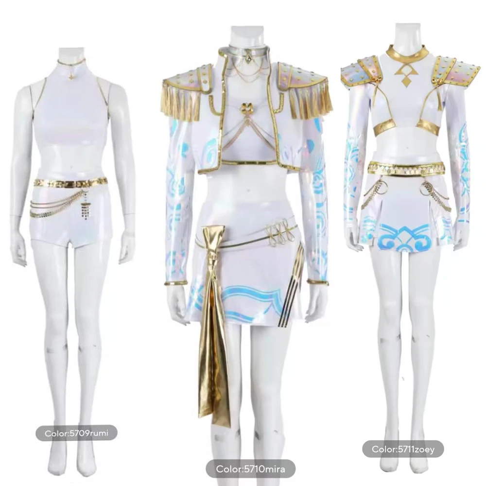 

Хэллоуин Косплей Костюм Kpop Охотник на демонов Руми Зои Мира Взрослый Женский Аниме Костюм