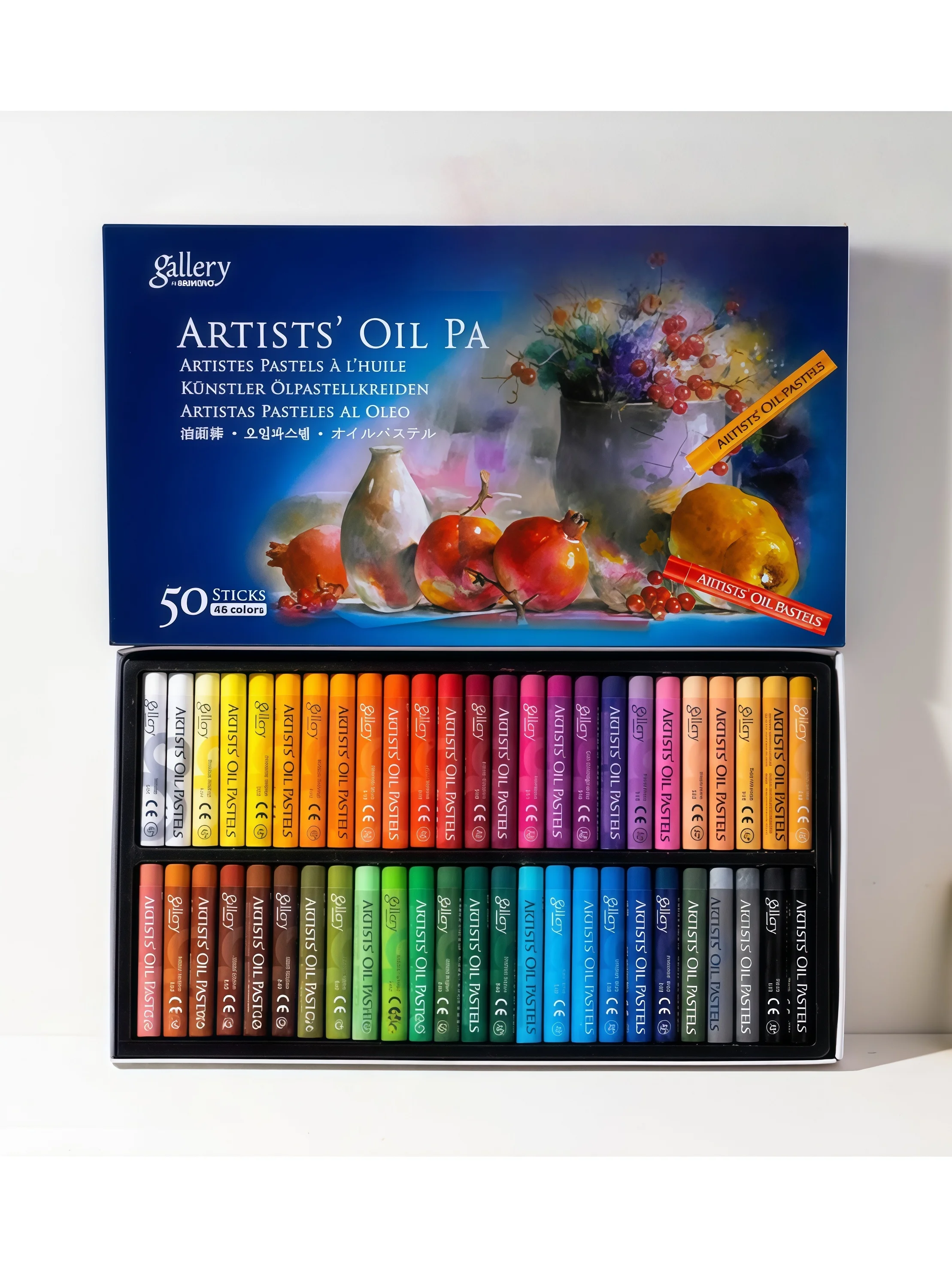 College-Level Economical Oil Pastels Mops-50 25 12-Color Kidsren's Soft Crayons