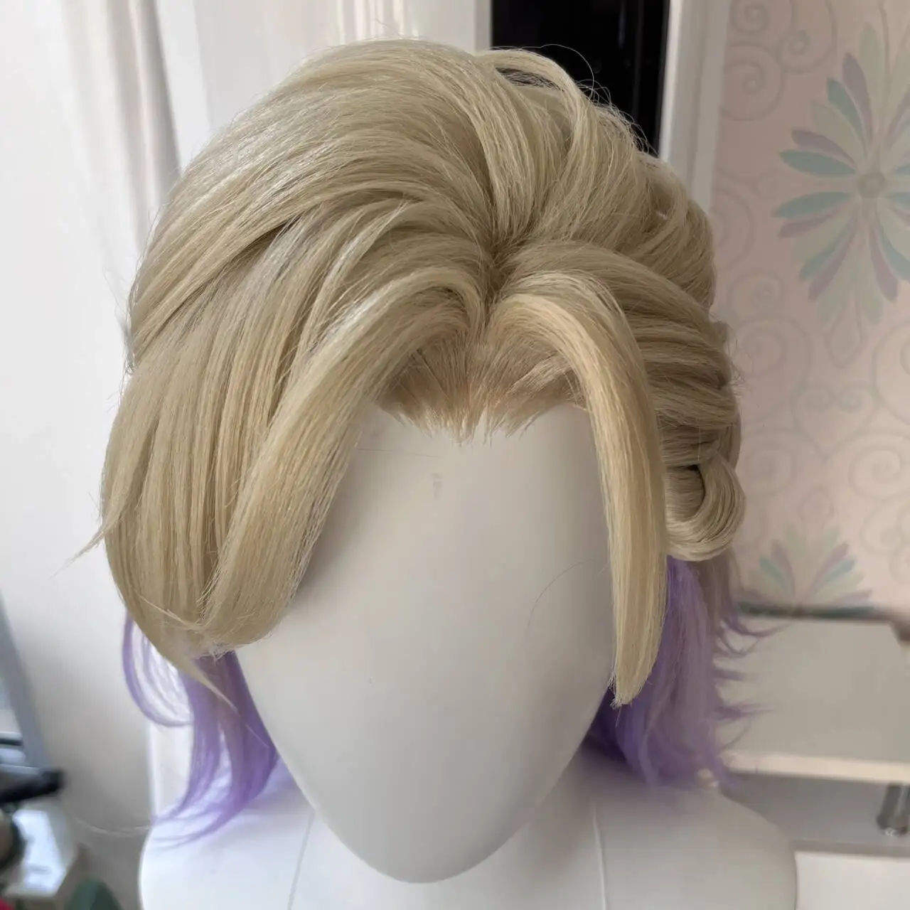[Styled Wig]Vil Schoenheit Cosplay Wig Twisted Wig Wonderland Blonde Purple Mixed Styled Synthetic Hair + Wig Cap view 4