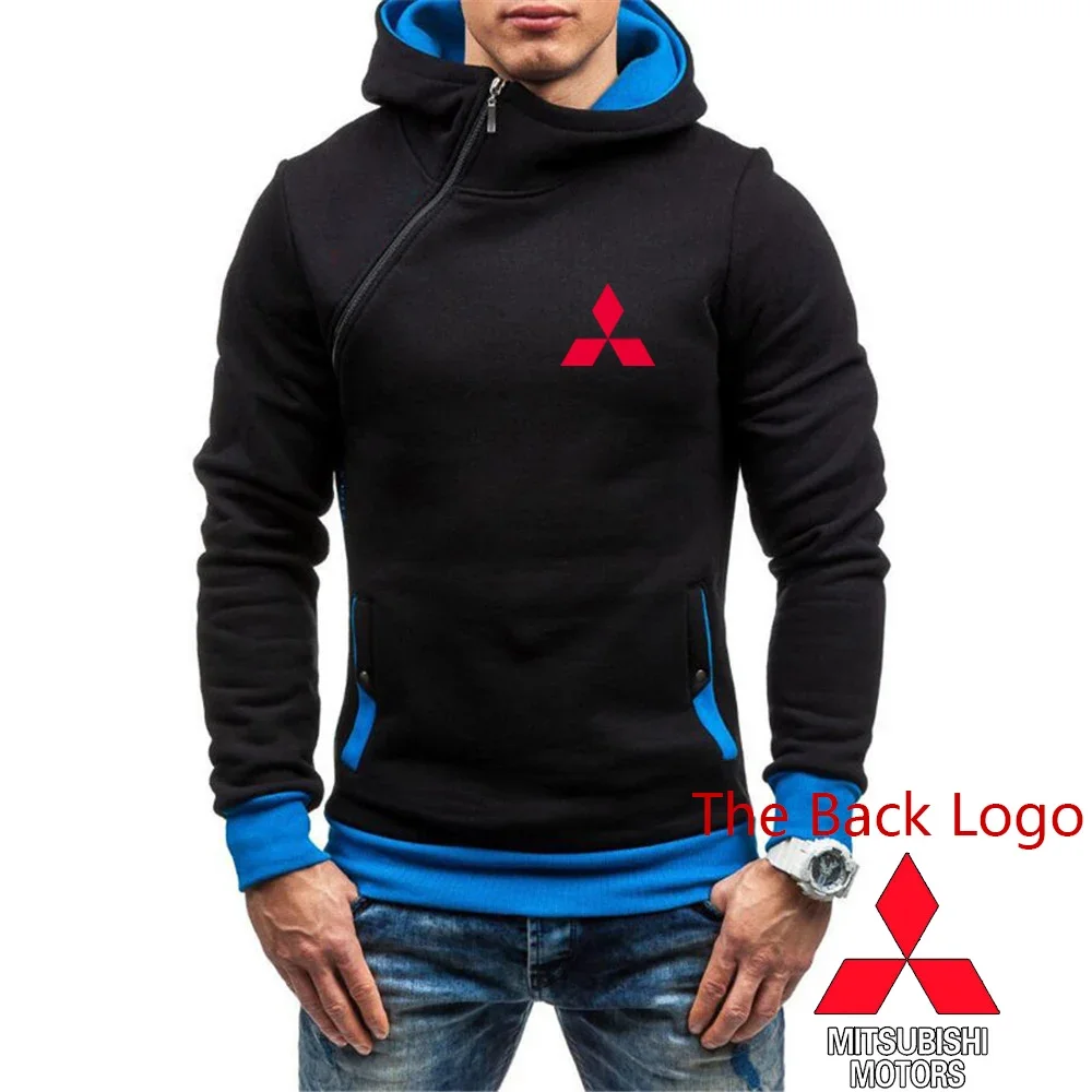 2024 Fashion Brand Men New Motorcycle For Mitsubishi Spring And Autumn Comfortable Casual Top Solid Color Hoodie Sweatshirt Coat