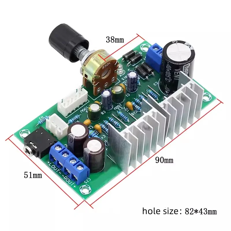 10pcs/lot TDA2030 amplifier board 2.0 dual channel single power supply AC/DC 12V pure post stage audio amplifier finished module