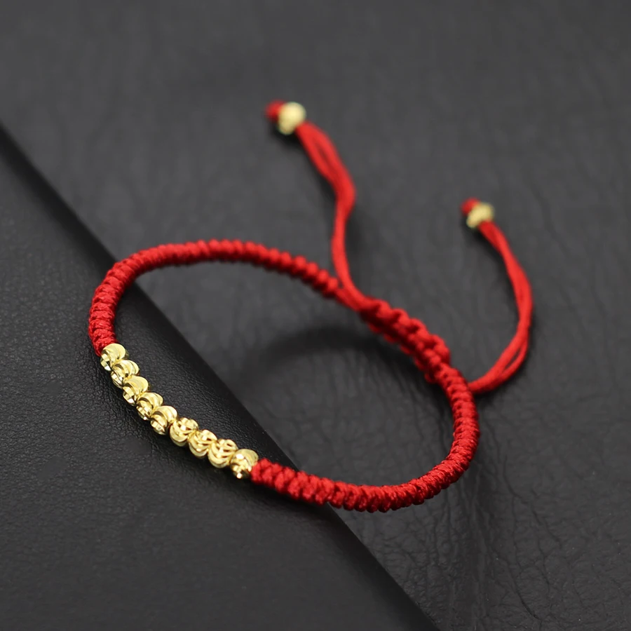 New Lucky Amulet Bracelet For Women Handmade Weaven Macrame Braclet Lantern Bead Braslet Red Thread Brazalete Pulseras Rojas