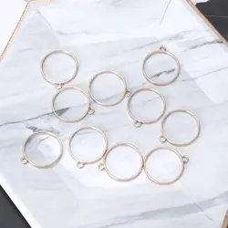 A52E 10 Pcs/Set Round Pendant Blank Frame UV Resin Bezel Blanks Trays for Jewelry Making Pressed Flower DIY Crafts Supplies