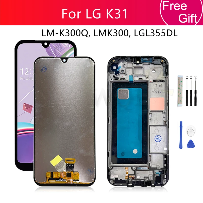 For LG K31 LCD Display Touch Screen Digitizer Assembly LM-K300Q LMK300 LGL355DL Display Replacement Repair Parts 5.7