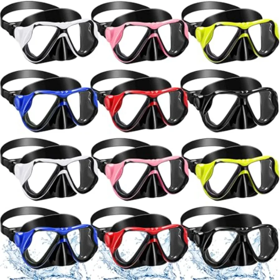 

12 Pcs Snorkeling Goggles for Adults Scuba Diving Mask Anti Fog Dive Mask Snorkeling Gear for Men Women Panoramic Swimming Gogg