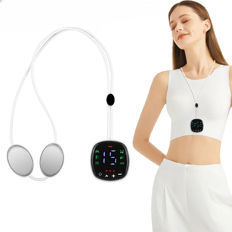 Usb Portable Heating 6 Ems Pendant Neck Relax Massager Device