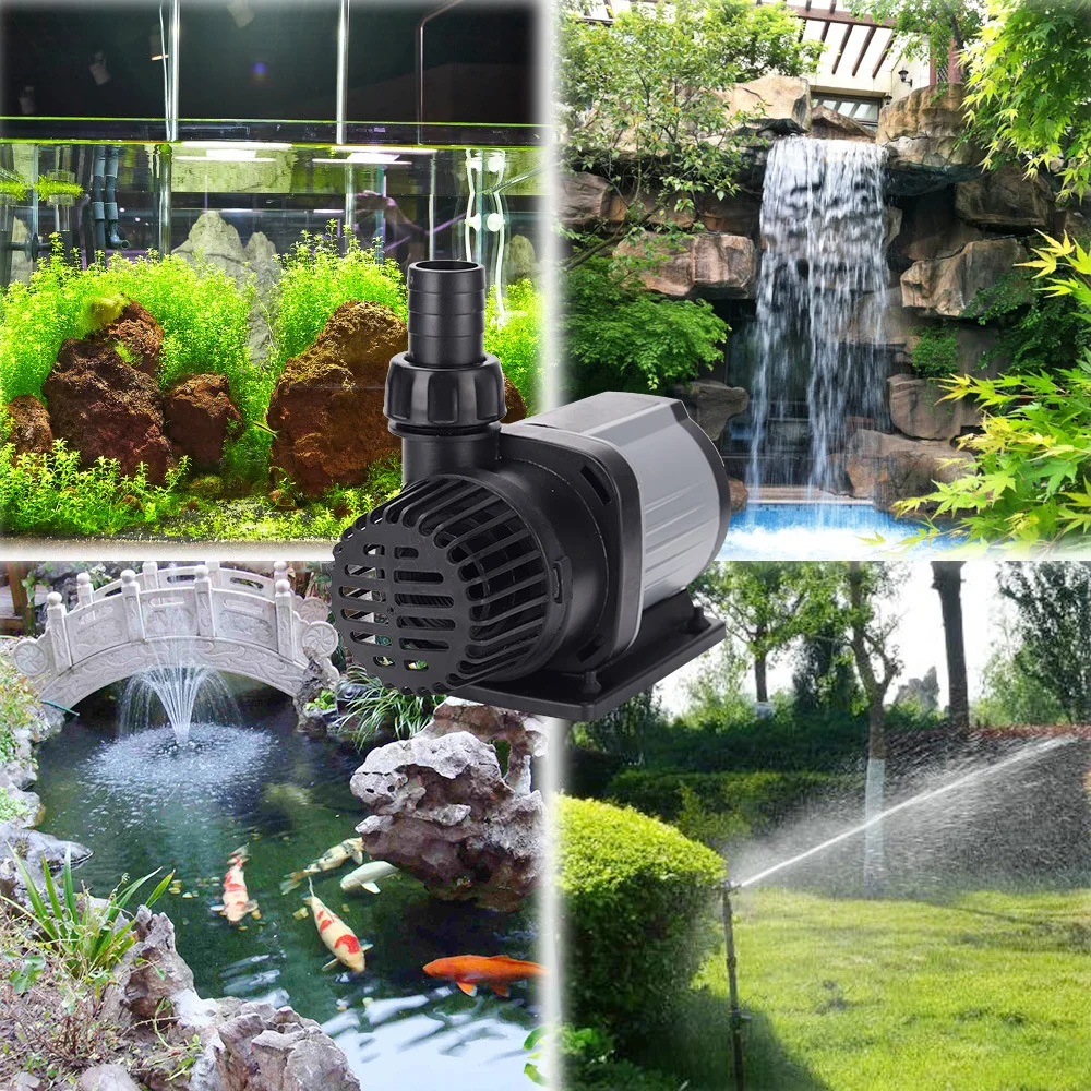 

100V-240V 1200/2000/3200/4000L/h Fish Tank Water Pump Variable Frequency Submersible Pump Flow Adjustable Energy Water Pump