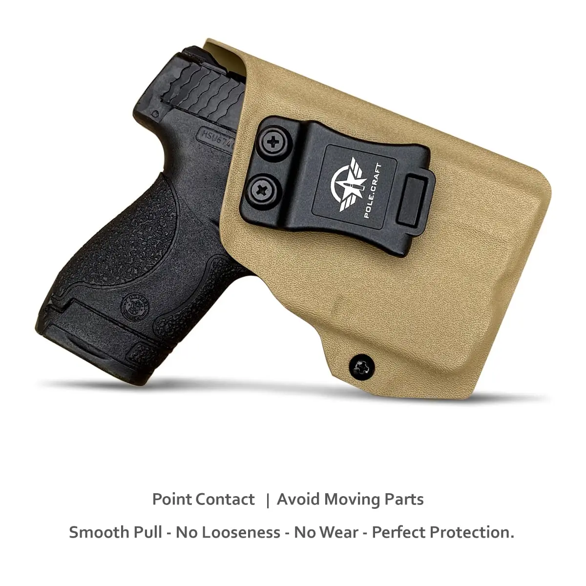 M&P Shield 40 Holster with TLR-6 Light Laser IWB Kydex Holster Custom Fit: M&P Shield 9mm/.40 w/TLR-6 Inside Waistband Concealed