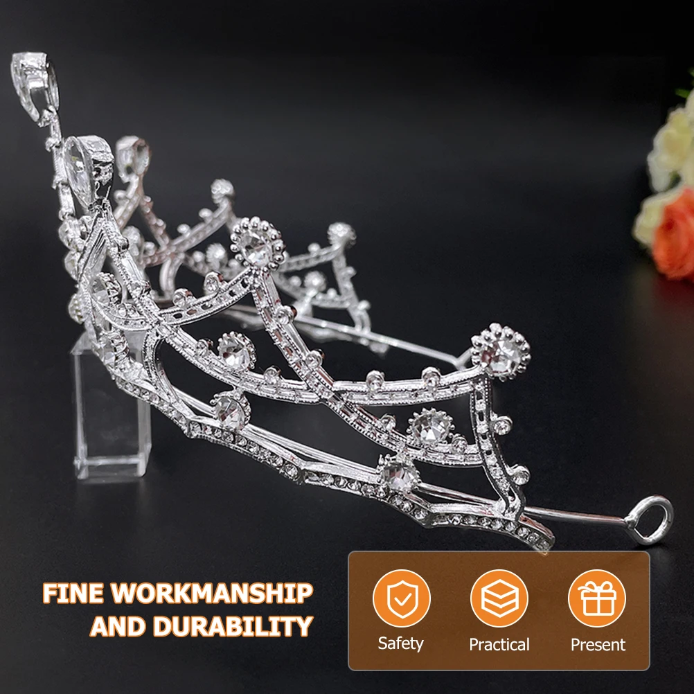 

Тиара со стразами, свадебная корона, сверкающий прочный элегантный гибкий головной убор для невесты и особых случаев