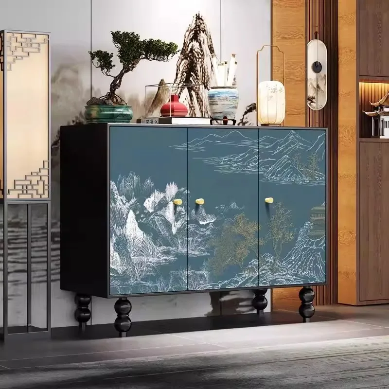 أدراج الرجعية خزائن غرفة المعيشة الصينية رفوف الخشب المطبخ خزائن غرفة المعيشة صالون المنزل أثاث فيترينا المنزل #2