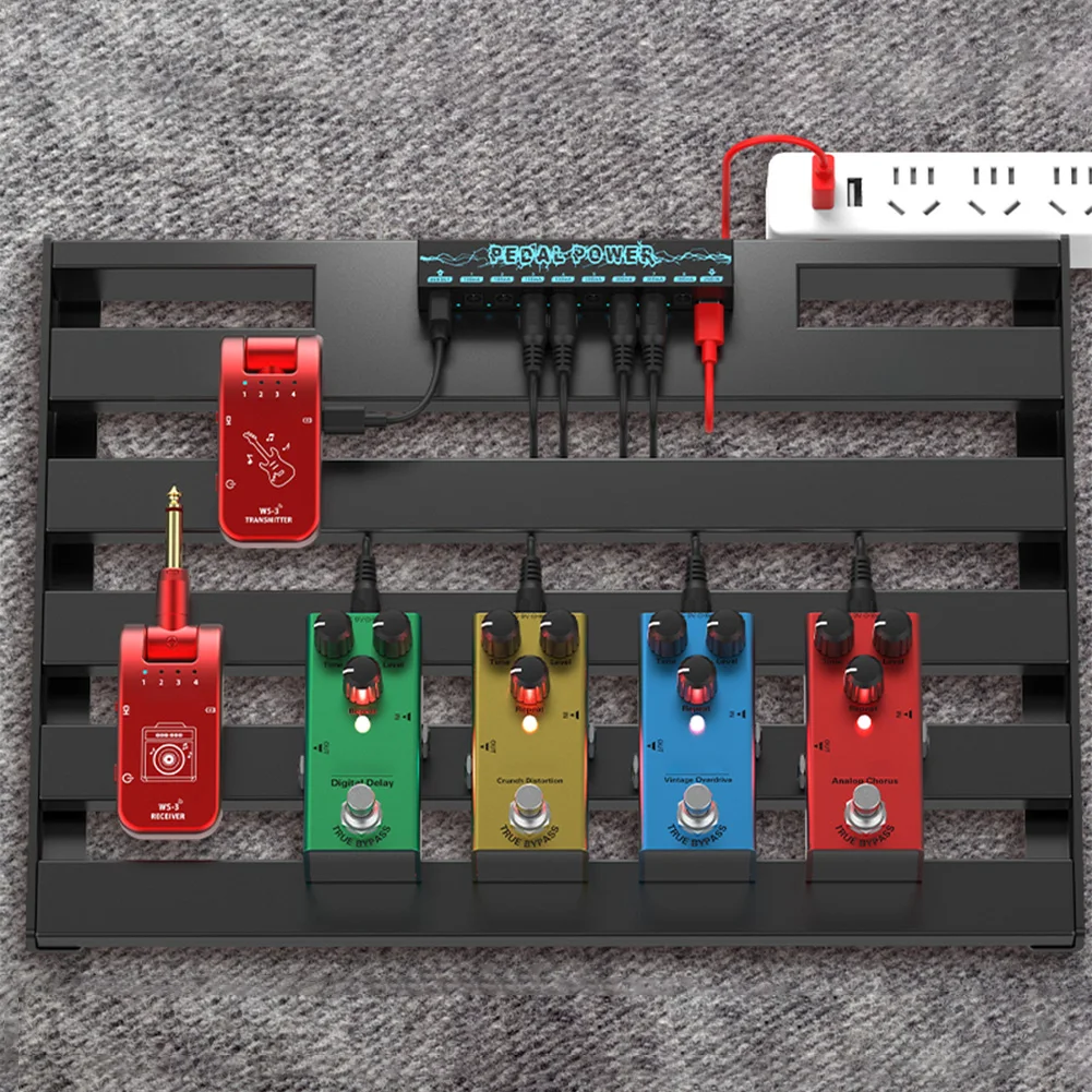 PW-1 Guitar Pedal Power Supply 8 Isolated DC Output For 9V 300mA/100mA Pedalboard With Short Circuit Overcurrent Protection