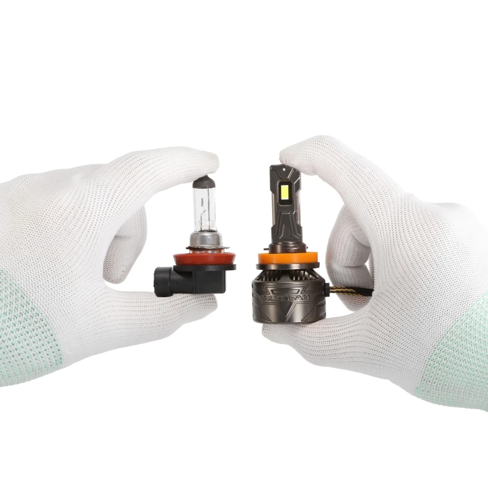 AUXBEAM ST90 Series High Power LED Headlight Bulbs 180W 35000LM, 4 Heat Dissipation Syetem, External Switch  6500K Cool White