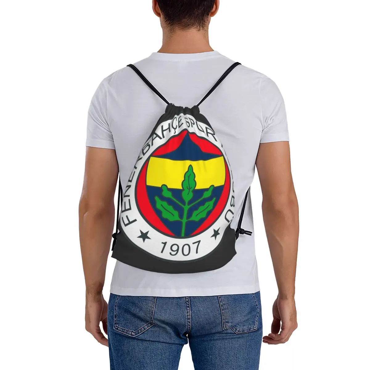 Turquia Fenerbahce-Unisex Cordão Sacos De Esportes, Saco De Ginástica, Fitness, Construção Muscular, Mochila De Compras, SK 1907