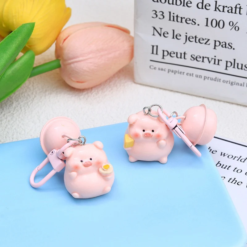 Multifunctional Three Dimensional Pink Pig Keychain Keyring Decorative Bag Pendant Pig Keychain Backpack Pendants