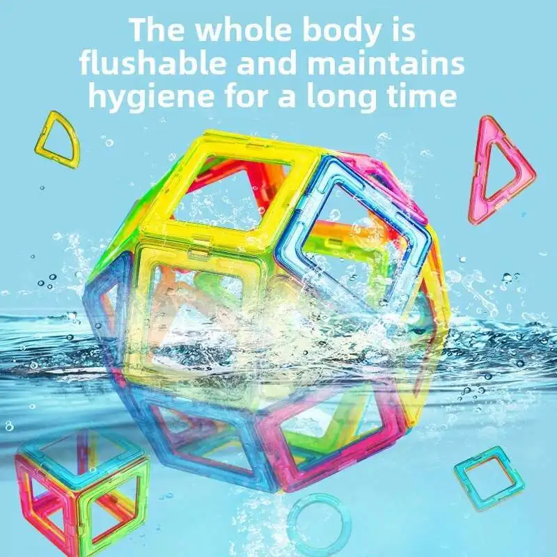 ビッグサイズ 10-100 個磁気デザイナー建設セット磁気ブロック三角形正方形アクセサリー教育玩具子供のため