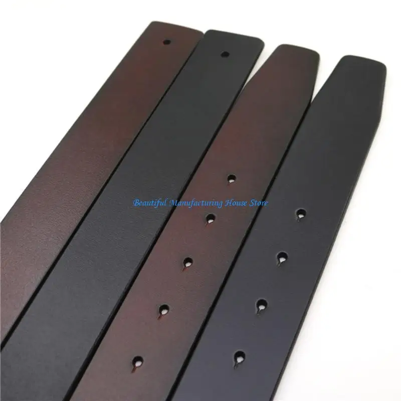 

E56A No Buckles Head Design Leather Belt For Men Office Casual Formal Belt Replacement