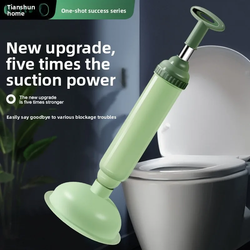 Silicone Toilet Plunger - High Pressure Pump, Anti-Clogging Drain Cleaner Pipe Dredge Device for Bathroom/Kitchen Sink