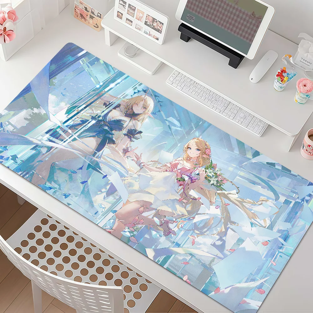 Game Wuthering Waves Cartethyia Mouse Pad Anti Slip Rubber Edge Locked Thickened Laptop Gaming Desk Mat