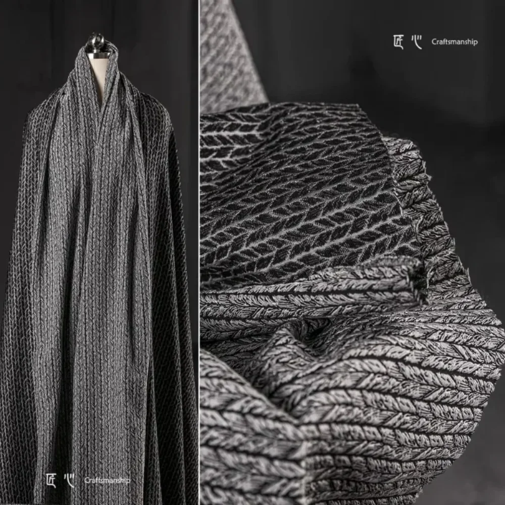 

Double-color Jacquard Fabric for Creative Outerwear Skirt Clothing Design Wholesale Cloth Diy Sewina By Meters Material