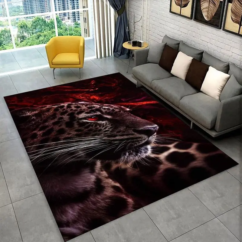 Fierce Leopard Cheetah Animal Beast Large Area Rug Non-slip Carpet for Bedroom Living Room Sofa Doormat Home Decor Floor Mat - view 2