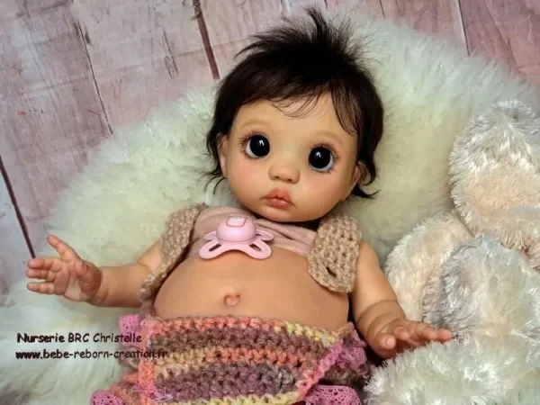 NPK 16inch Unfinished Unpainted  Reborn Doll Kit Peeka DIY Doll parts with Belly and Cloth Body