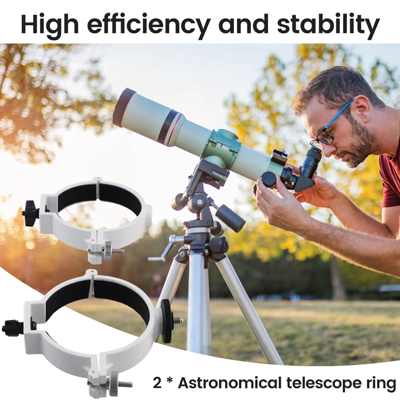 2 Pcs 80DX Astronomical Telescope Ring For Main Lens Barrel With An External Diameter Of 90Mm