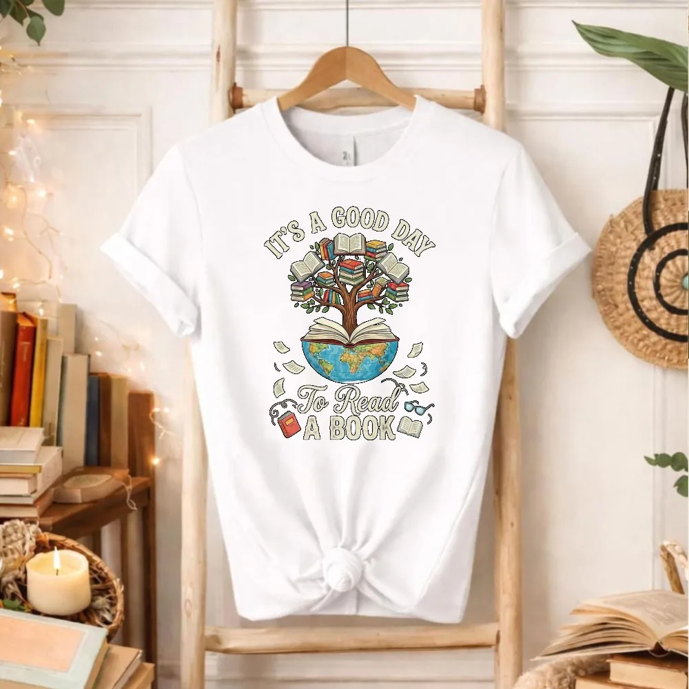 Reading Book Lover Tee Its A Good Day To Read A Book Hobbies Graphic Shirt Unisex Teacher Student Gift Short-sleev T-Shirt