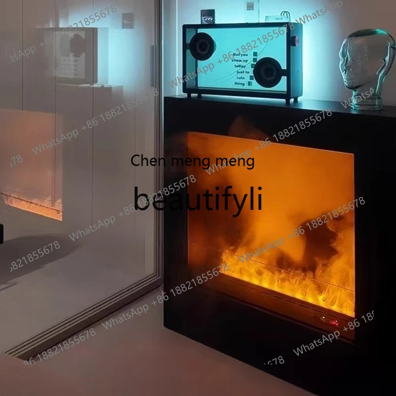 

X Light Luxury Fireplace Rack Simple Embedded Humidifier Simulated Electronic Atomizing Core Decorative Cabinet