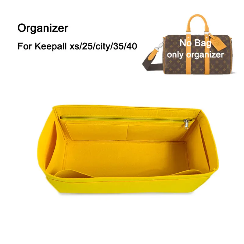 

Inner Bag , Liner Pouch Shaper With Zipper Pocket , Purse Organizer Insert Fit For CITY Keepall BANDOULIERE xs 25 34 40 Bag
