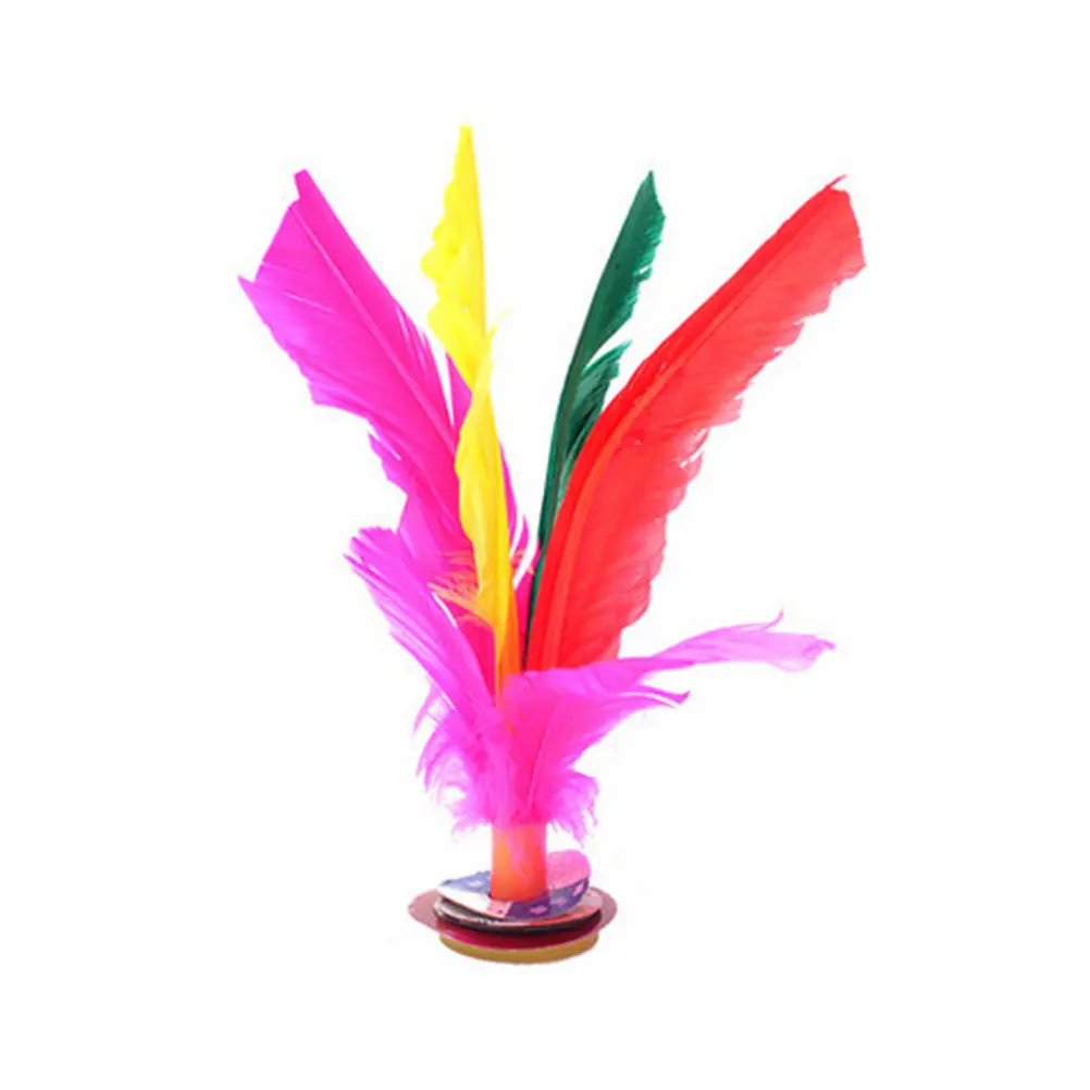 

10Pcs Chinese Jianzi Traditional Kick Shuttlecock with Rubber Base Eco-Friendly High-Density Bounce for Office Family