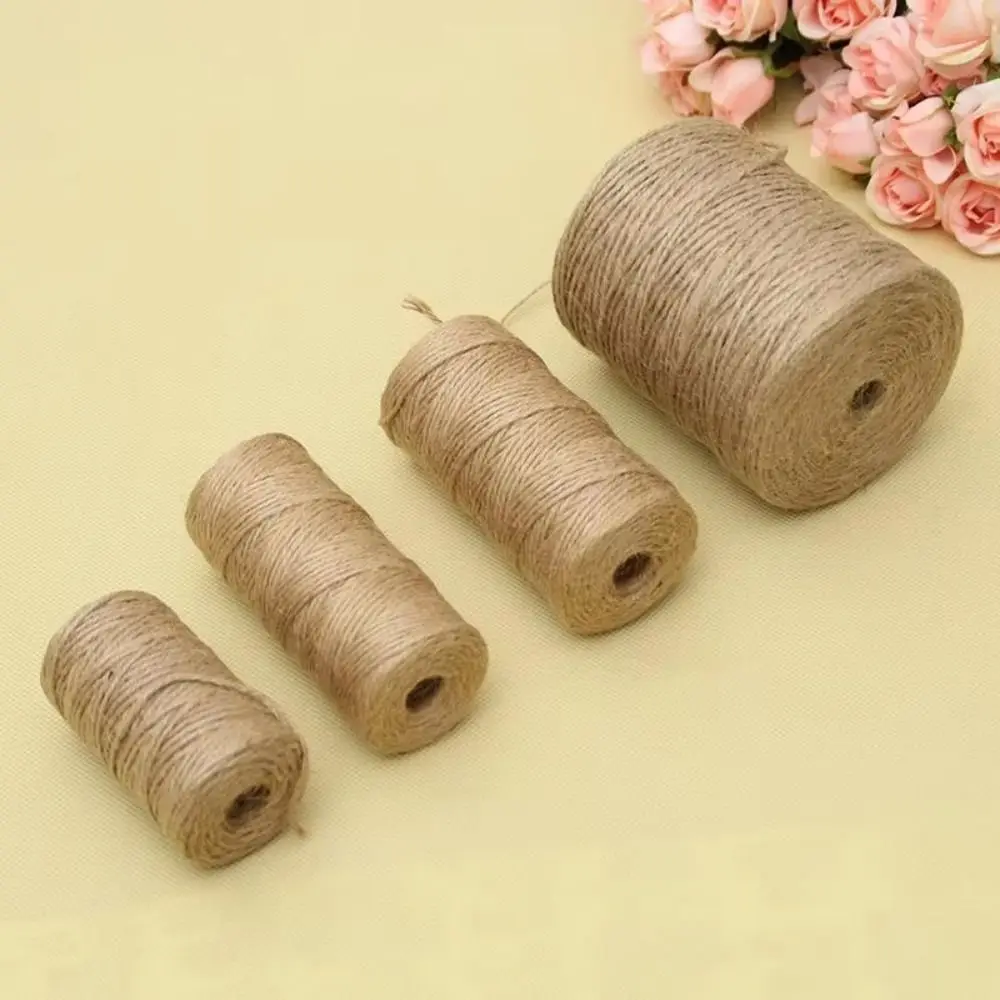 Durable Rustic Jute Twine Handmade 2/3/4/5/6/14mm Jute Rope Long Wear-resistant Macrame Cord Gardening Crochet Knitting