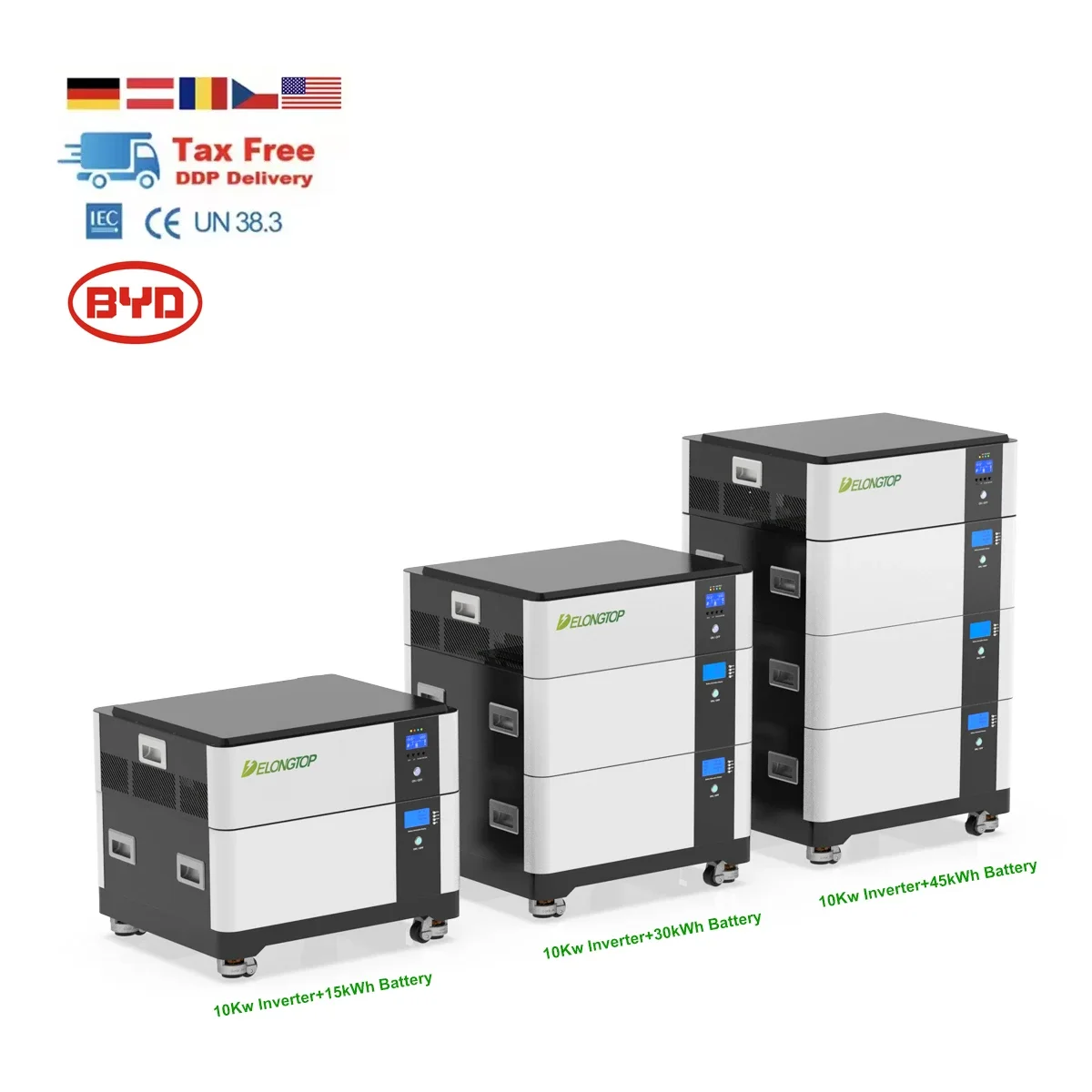 

EU Warehouse Stacked Energy Storage 48V 200Ah 300Ah 20kWh 15kWh 30kWh Lithium Batteries Lifepo4 Solar Battery Pack With Inverter