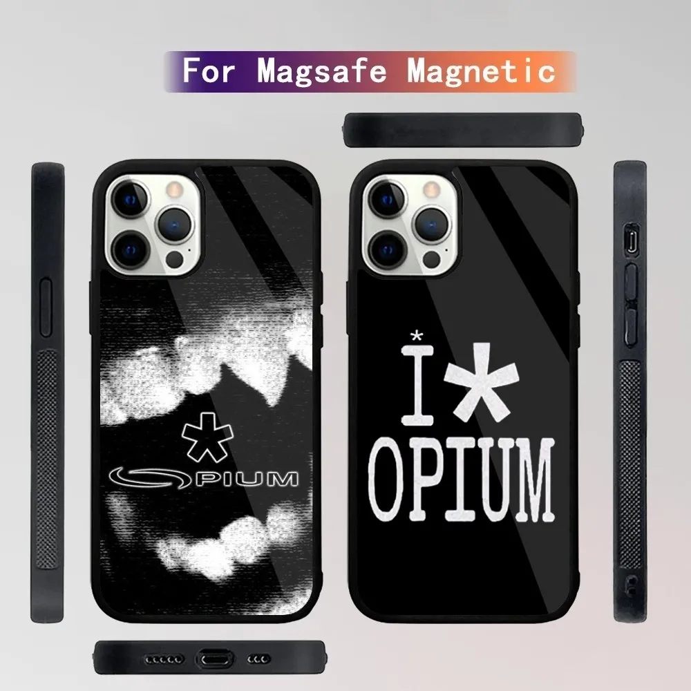 O-Opium Label Playboi Carti   Phone Case For iPhone 16,15,14,13,12,11,Plus,Pro,Max Mini Magsafe Magnetic Wireless Charging