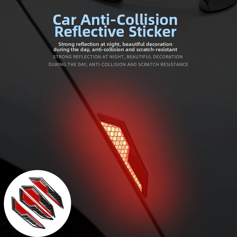 Automotive reflective stickers: night-reflective mirror, bumper anti-collision stickers, warning trim, fender high-visibility an