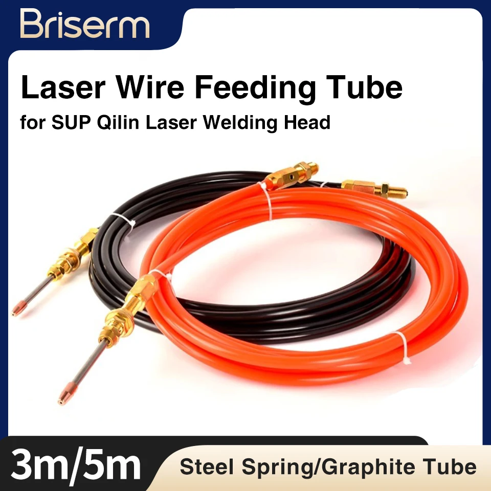 Qilin SUP fil Tube d'alimentation Guide soudeur fil Graphite tuyau 3m 5m aluminium Laser Machine de soudage fil alimentation accessoires