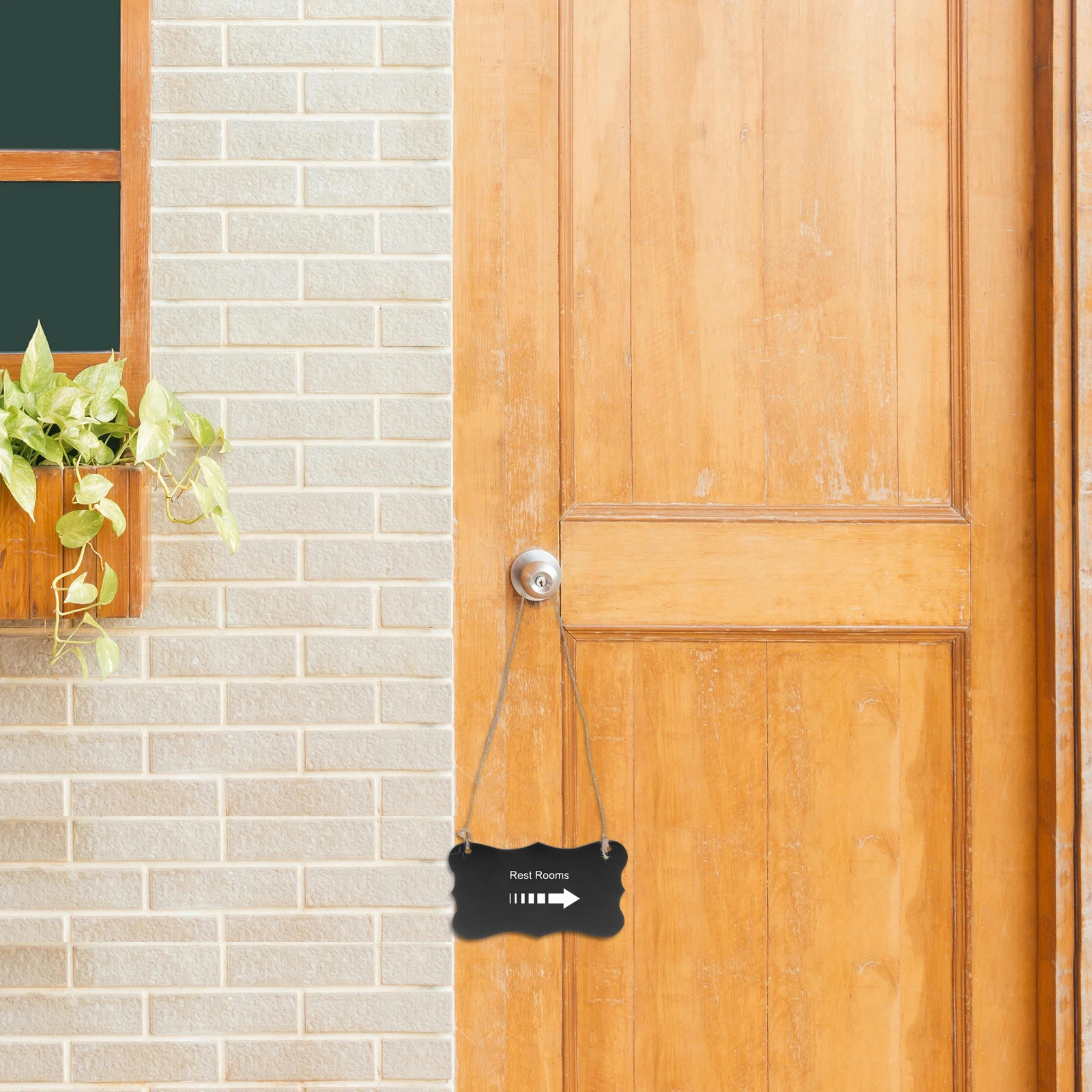 

12Pcs Acrylic Black Blank Hanging Chalkboards Memo Message Boards Wedding Office Restaurant Kitchen Wall Decor