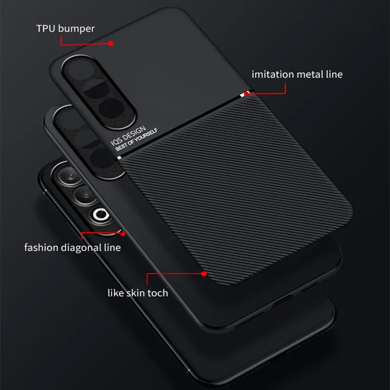 Rugged Non-Slip Case for OPPO A80 5G A3 Pro K12x 5G Protective Cover Car Magnetic Suction Holder Coque Fundas Capa