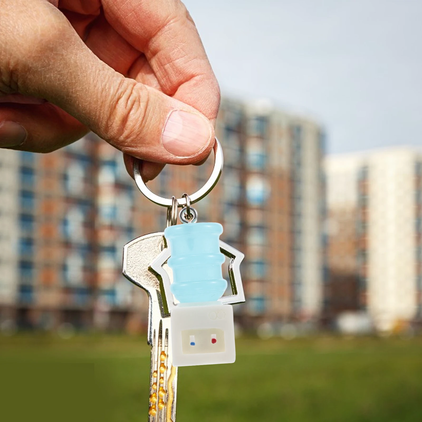 10 stuks Mini Water Dispenser Hanger Hars Charms Leuke Poppenhuis Accessoires Bulk Craft Supplies voor DIY Sleutelhangers Sieraden