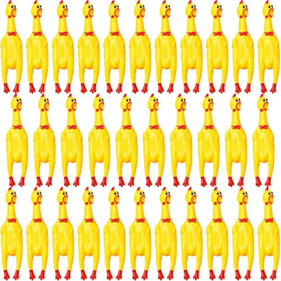 

Набор из 32 резиновых кур-игрушек для собак, 12 дюймов, пищащие, издающие громкий шум, для взрослых и собак