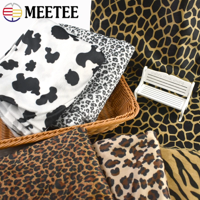 

45/90*145cm 0.4mm Thick Sewing Tiger Leopard Fabric Garment Skirt Plush Cloth Bag Sofa Decoration Fabric DIY Craft Material