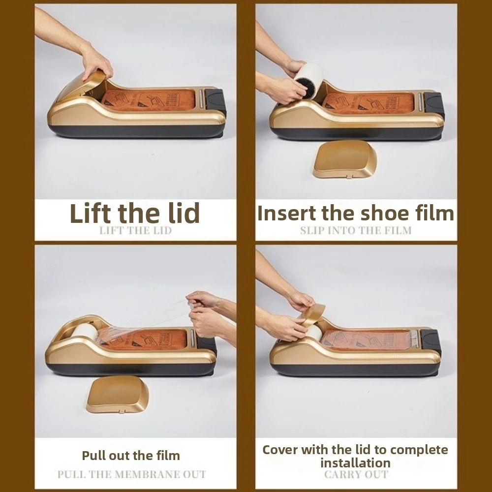 

Hands-Free Automatic Shoe Film Dispenser Dustproof Sanitary Intelligent Shoe Cover Box Fully Automatic Step on Design
