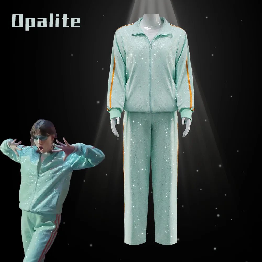 

Taylor Opalite Cosplay Costumes Light Blue Sequined Sportswear Halloween Party Outfit For Women