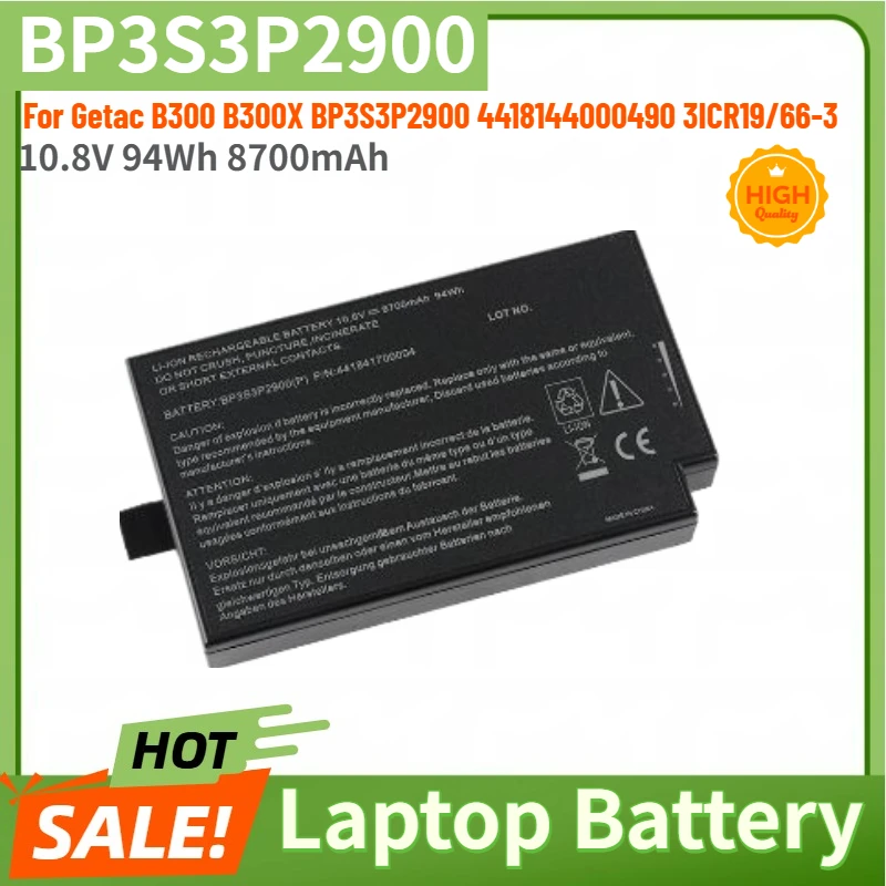 

BP3S3P2900 High Quality Laptop Battery 10.8V 94Wh 8700mAh For Getac B300 B300X 4418144000490 3ICR19/66-3 Brand New